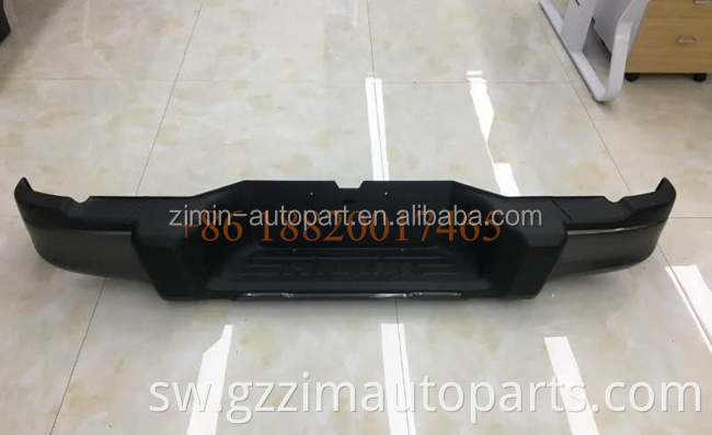 Uuzaji wa moto auto nyeusi chromed nyuma bumper kwa rocco / hilux 2018 +